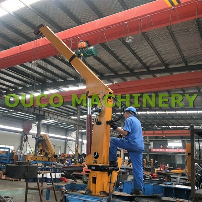 New Exported 0.6T5M Telescopic Boom Marine Deck Crane